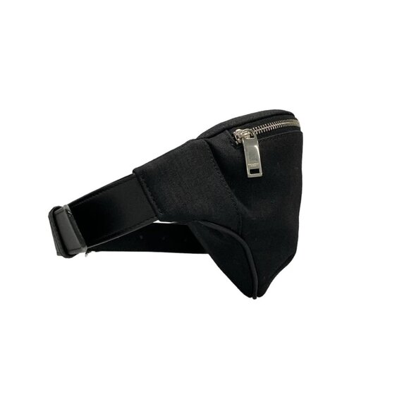 SAINT LAURENT PARIS Classic Monogram Belt Bag Black Canvas Leather 840-061725 - Picture 4 of 14